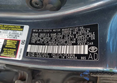 2014 Toyota Corolla S from USA, damaged, VIN 2T1BURHE1EC119366